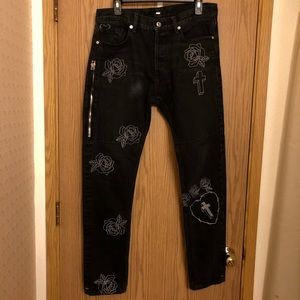 Mr. Completely Embroidered black jeans